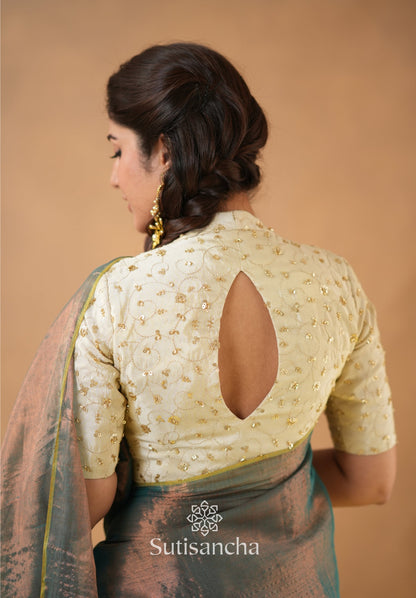 Dhiyona SS Beads Bloom Tissue Elegance