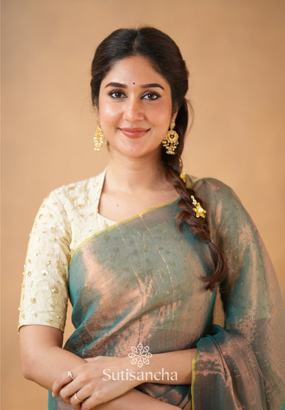 Dhiyona SS Beads Bloom Tissue Elegance