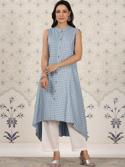 Dhiyona OD  Ethnic Motifs Printed Mandrain collar A-Line Kurta