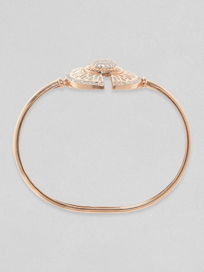 Dhiyona RJ Women's Gold-Plated Cubic Zirconia Bangle-Style Bracelet