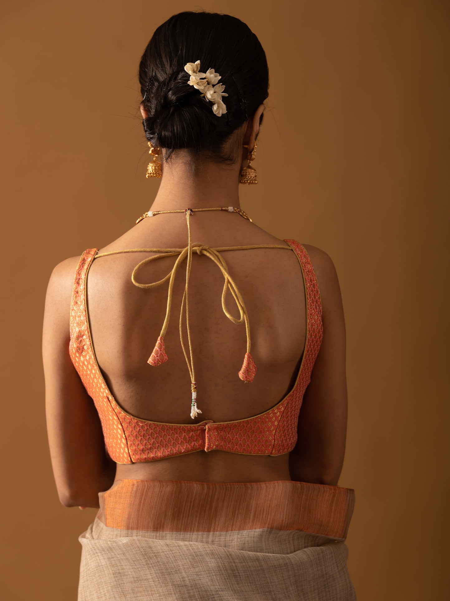 Dhiyona ST Bronze Rust Brocade Blouse