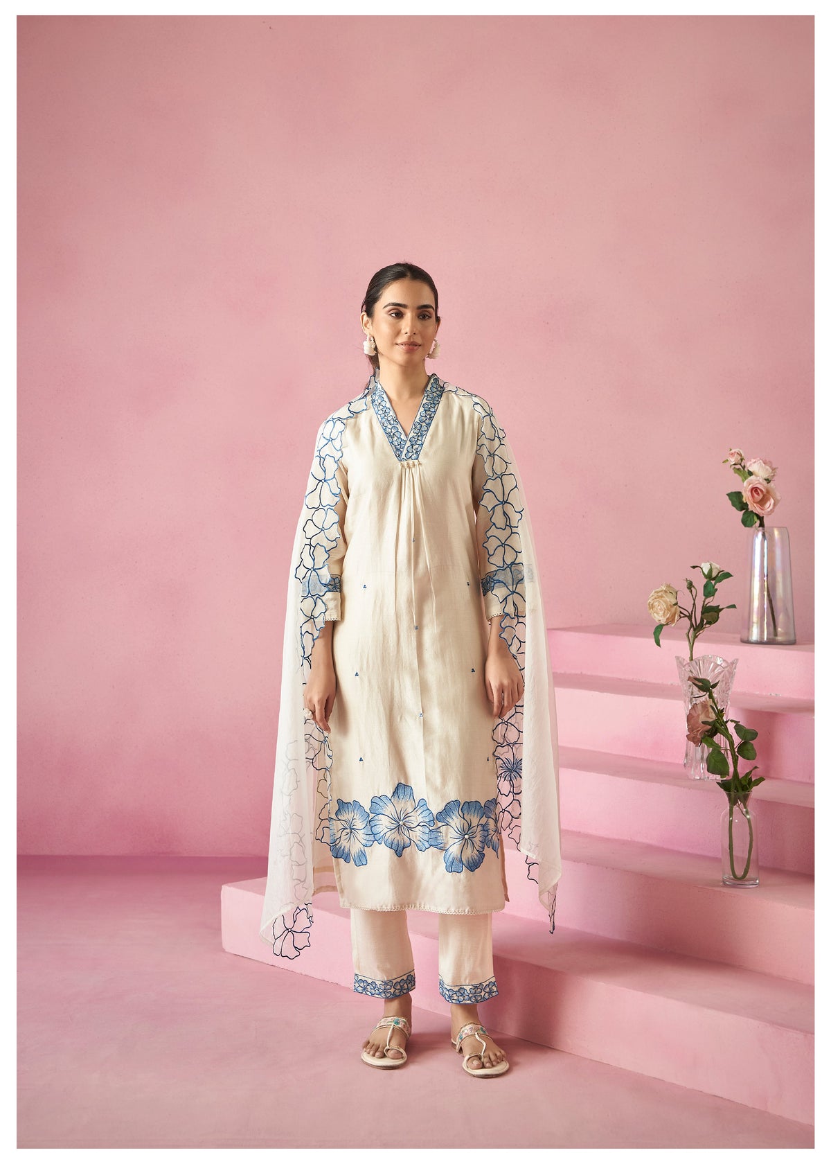 Nadira Frost Embroidered Lawn suit set