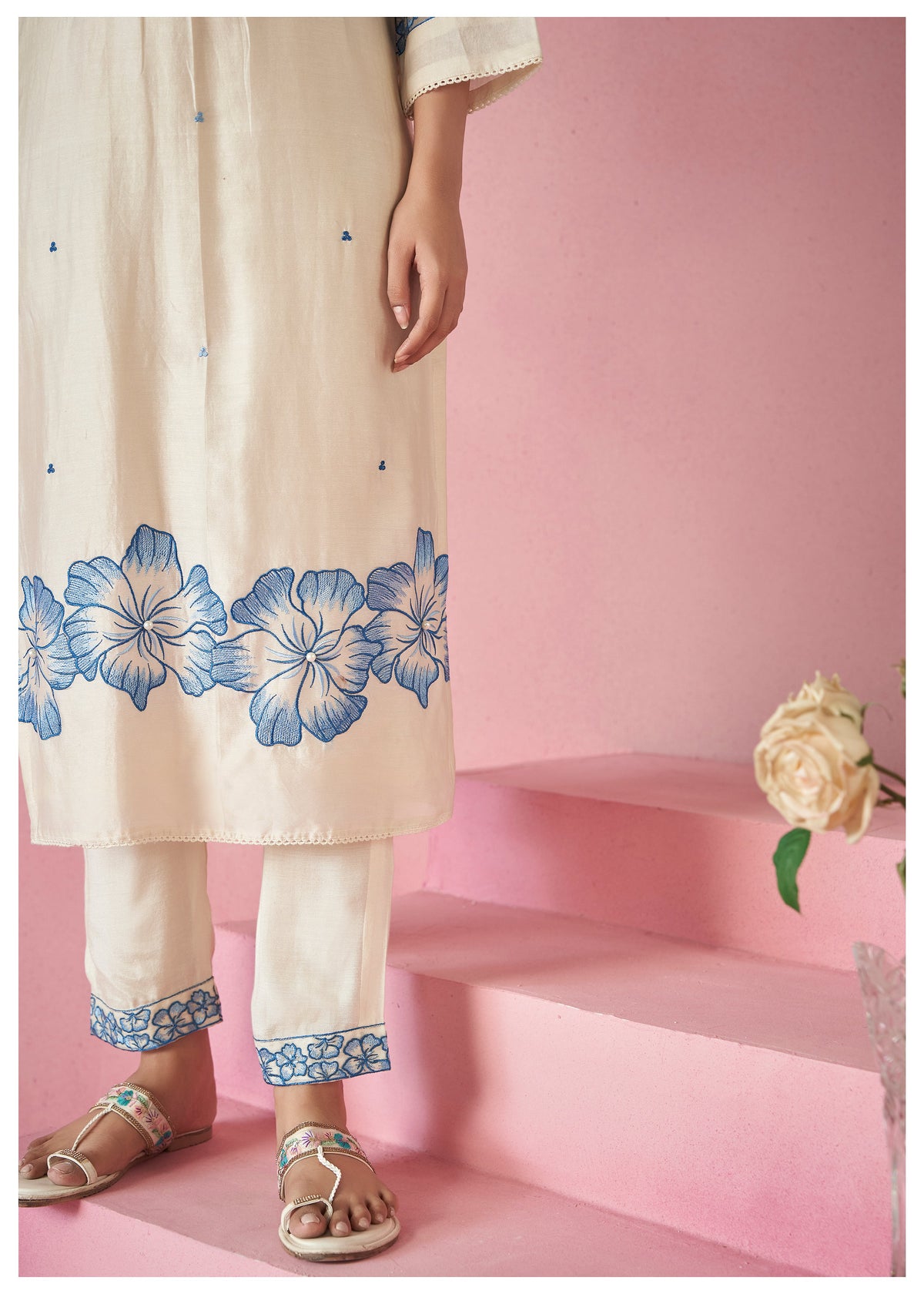 Nadira Frost Embroidered Lawn suit set