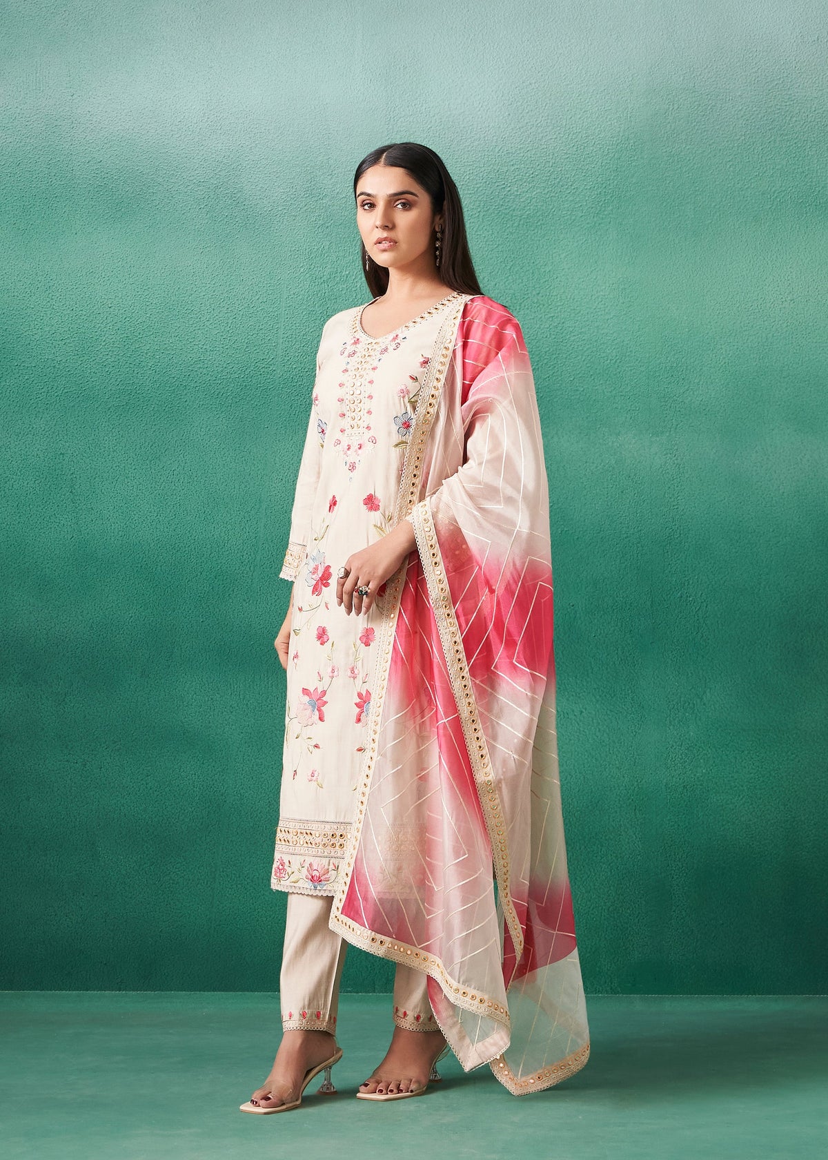 Nadira Pearl Embroidered Lawn Suit Set