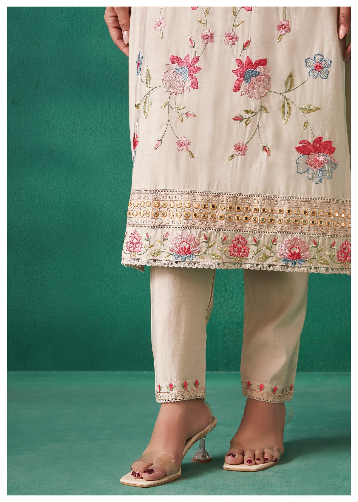 Nadira Pearl Embroidered Lawn Suit Set