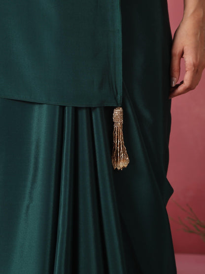 Dhiyona ST Healthify Crepe Saree with Hand Embroidered Blouse Fabric
