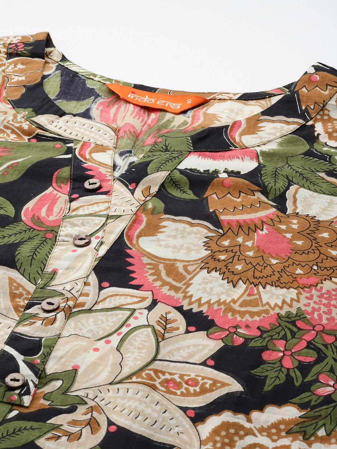 Dhiyona IE Floral Printed Pure Cotton Kurta