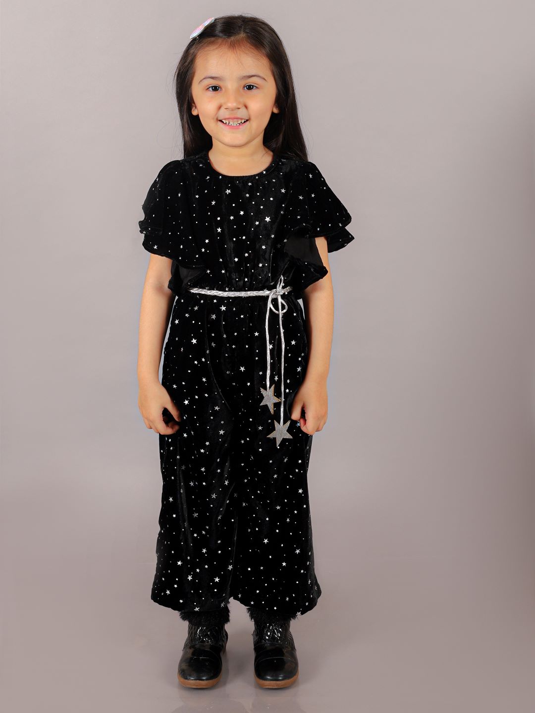 Girls calf Lenght jumpsuit with Cord Belt