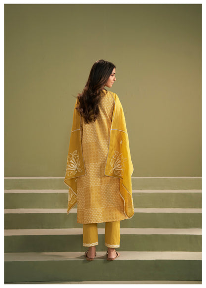Nadira Amber Embroidered Cotton Lawn Suit Set
