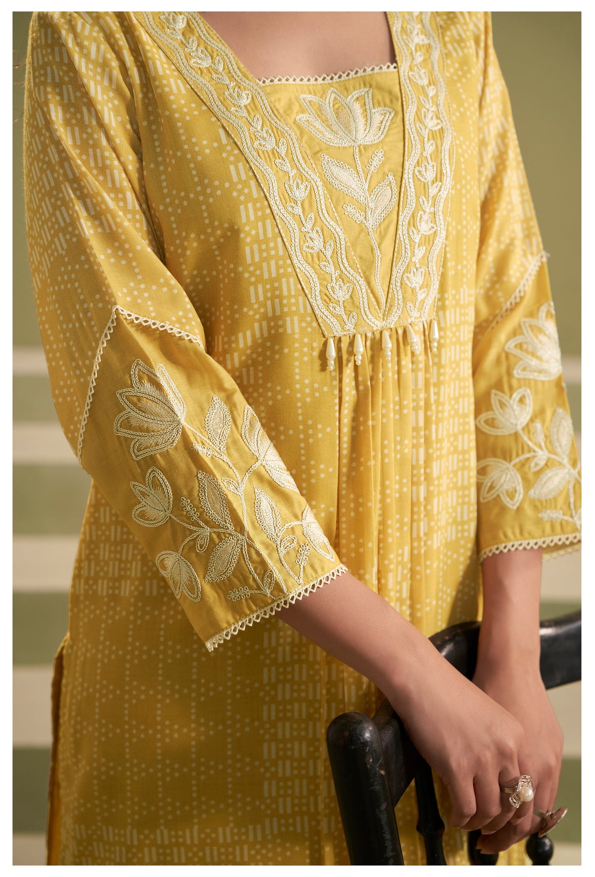 Nadira Amber Embroidered Cotton Lawn Suit Set