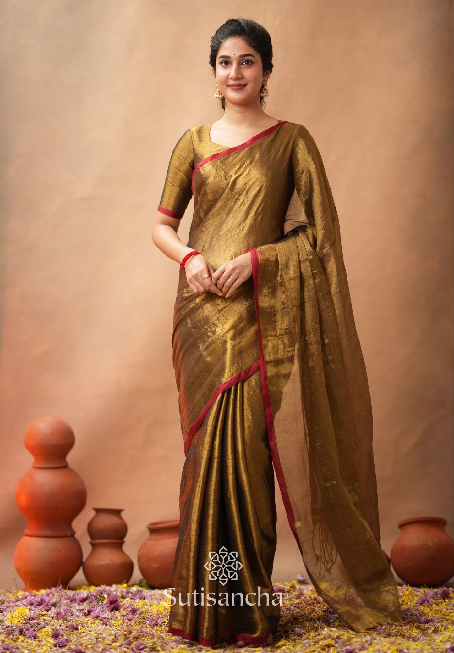 Dhiyona SS Woven Poetry Artisanal Handloom Tissue Cotton Saree
