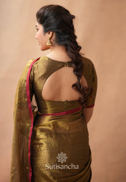Dhiyona SS Woven Poetry Artisanal Handloom Tissue Cotton Saree