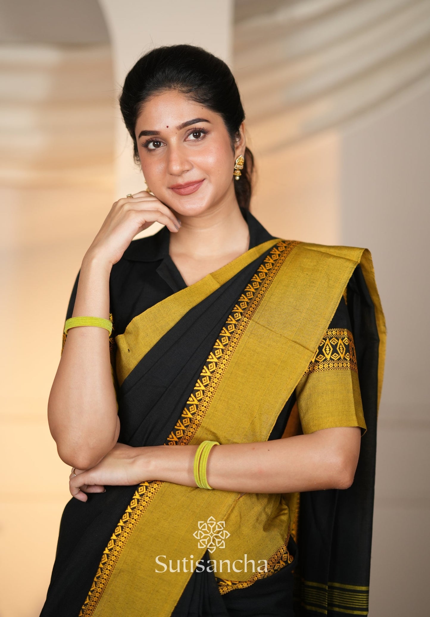 Dhiyona SS Timeless Weave Bengal Cotton Saree by Sutisancha