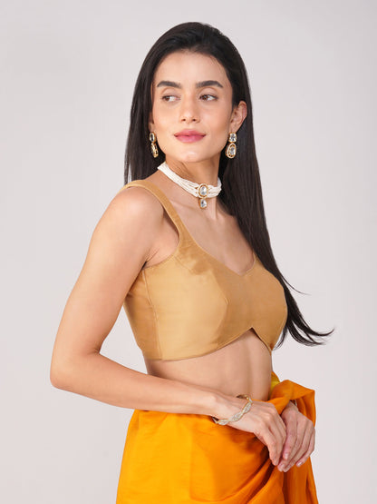 Dhiyona ST Desert Blush Beige Back-Tie Blouse