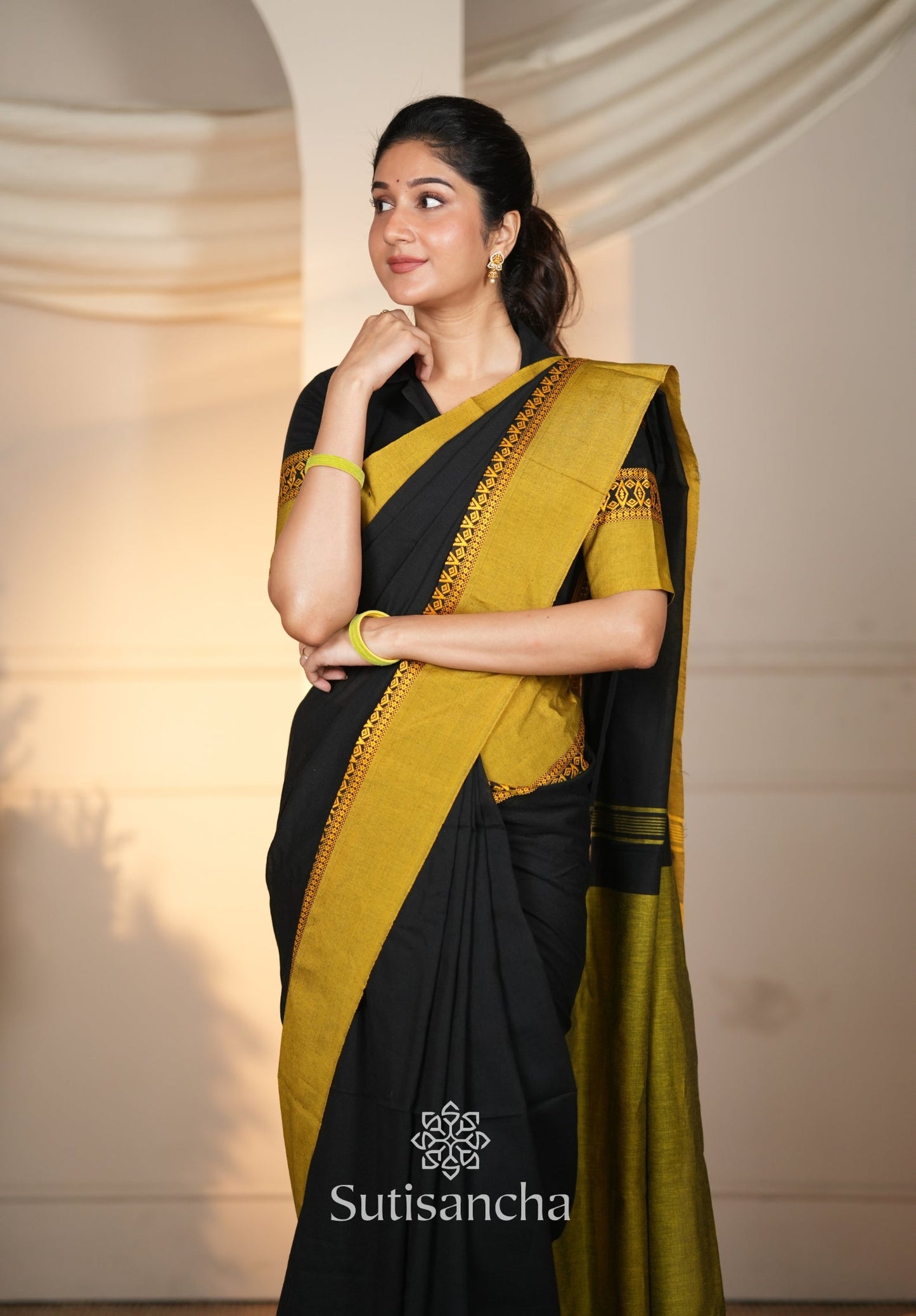 Dhiyona SS Timeless Weave Bengal Cotton Saree by Sutisancha