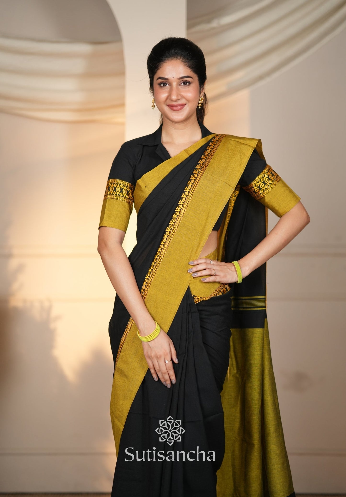 Dhiyona SS Timeless Weave Bengal Cotton Saree by Sutisancha