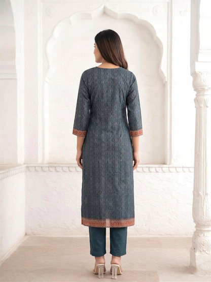 Katy Midnight Printed Suit Set