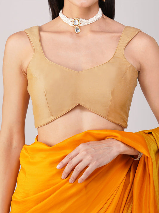 Dhiyona ST Desert Blush Beige Back-Tie Blouse