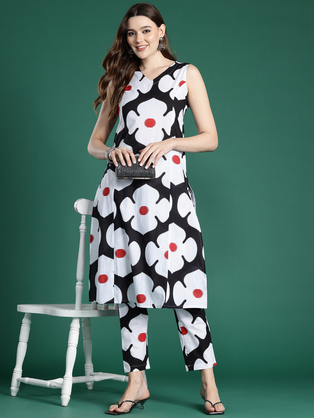 Floral Printed Pure Cotton Co-Ords