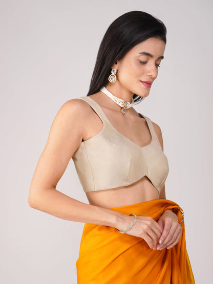 Dhiyona ST Moonstone Muse Cream Back-Tie Blouse