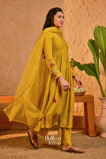 Dhiyona BN Haritaara Kurta Set (Dress) in Yellow