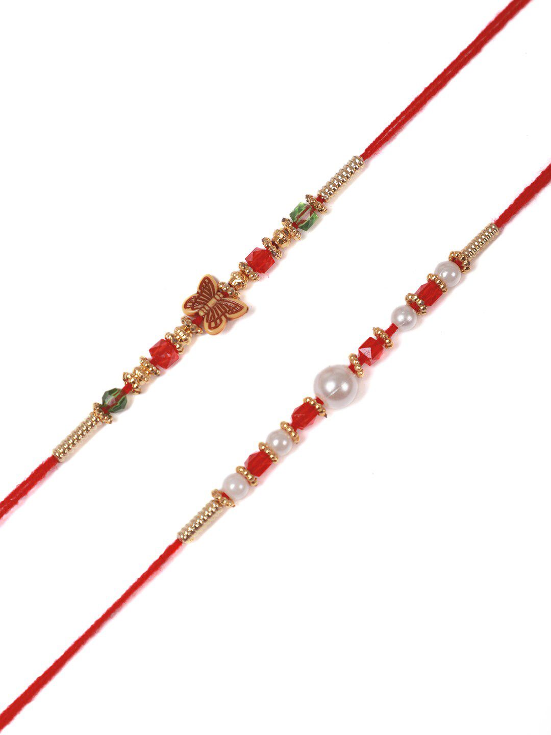 Dhiyona Unisex Set Of 2 Stone Beaded Rakhi