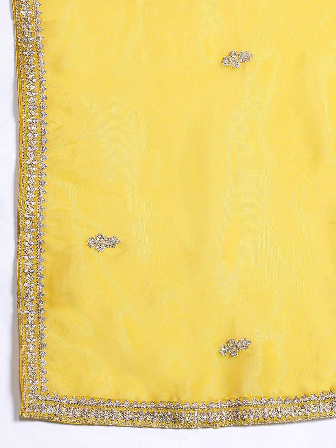 Dhiyona IE Ethnic Motifs Embroidered Sequinned Kurta with Palazzos & With Dupatta