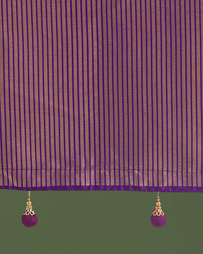 Dhiyona MJ Banarasi Silk Purple Zaal Pattern Traditional Saree