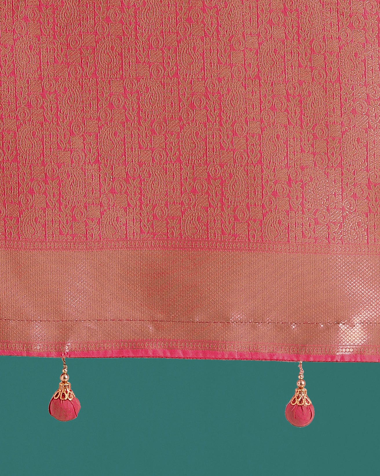 Dhiyona MJ Pink Colour Banarasi Satin Silk Zari Weaving Classic Saree