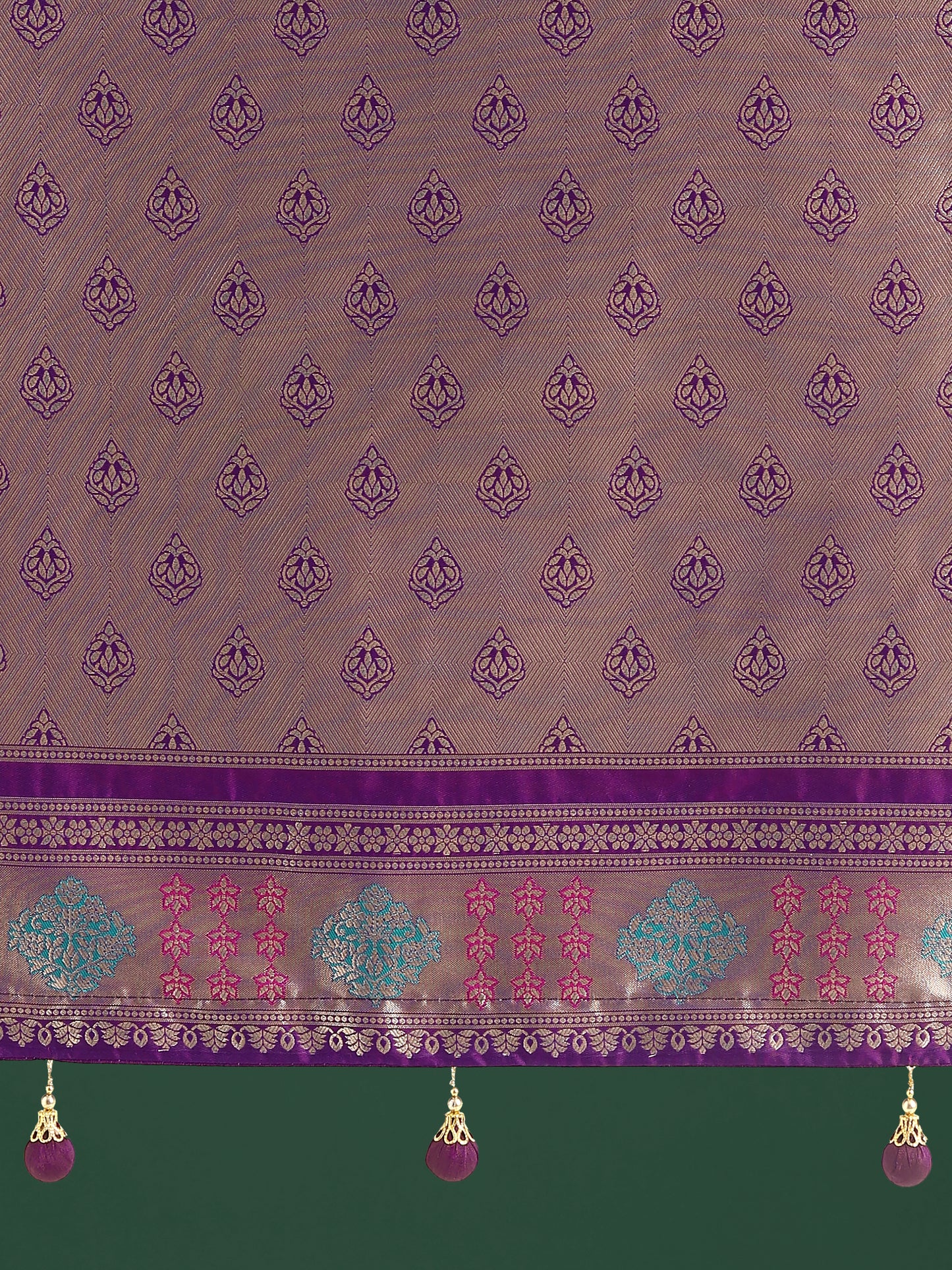Dhiyona MJ Purple Colour Banarasi Silk Zari Weaving Classic Saree
