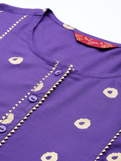 Ethnic Motifs A-Line Kurta Set