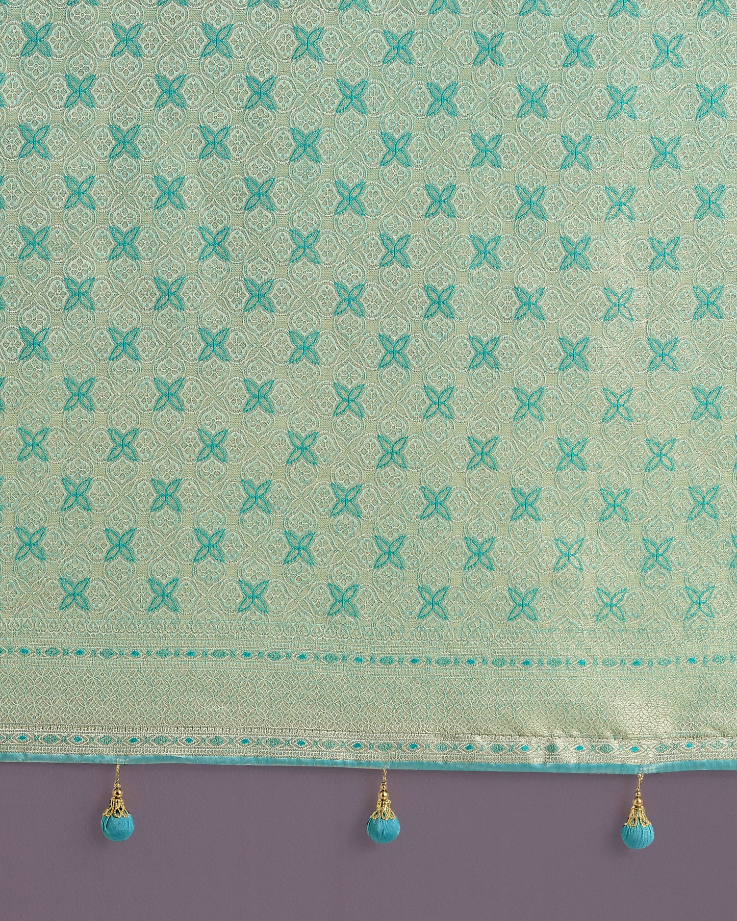 Dhiyona MJ Wonderful Light sky blue Soft Banarasi Satin Silk Leheriya Design Saree