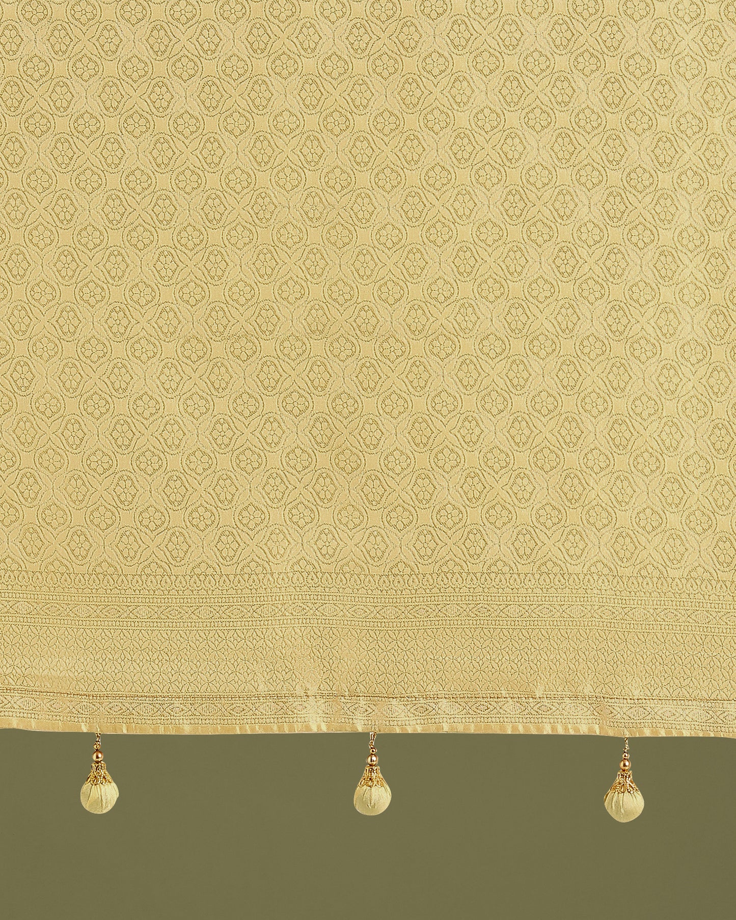 Dhiyona MJ Wonderful Light Yellow Soft Banarasi Satin Silk Leheriya Design Saree
