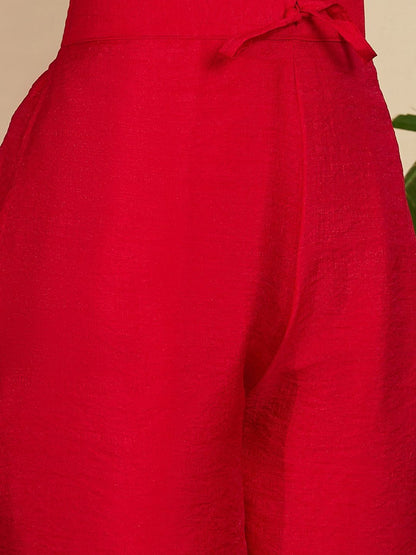Dhiyona SN Embroidered V-Neck Kurta Palazzos & Dupatta
