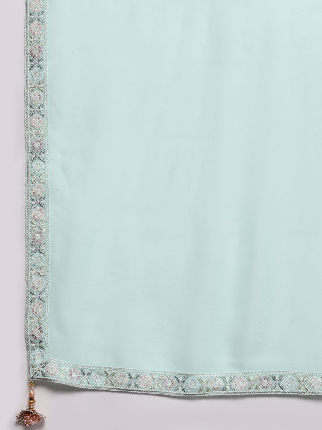 Dhiyona LL Women Floral Embroidered Regular Beads and Stones Kurta with Palazzos & Dupatta