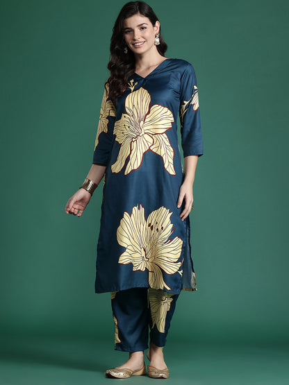 Floral Printed Kurta with Trousers
