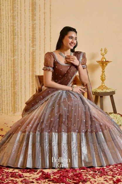 Dhiyona BN Shabdika Lehenga Set in Brown