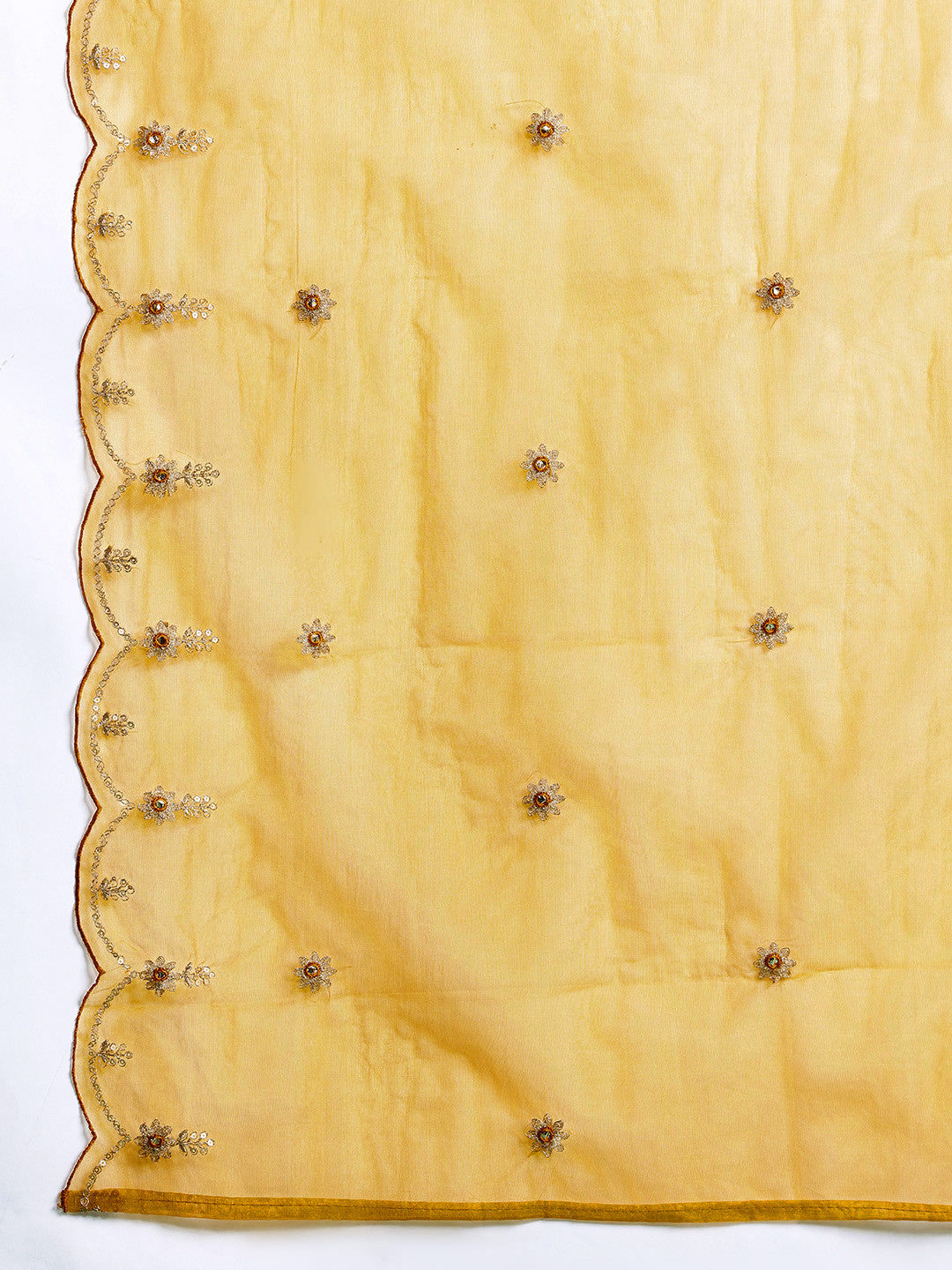 Ethnic Motifs Embroidered Yoke Kurta with Trousers & With Dupatta