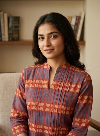 Akshara amethyst cotton kurta pant set