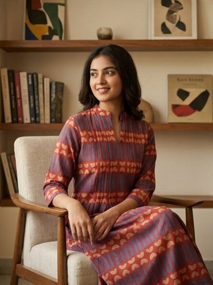 Akshara amethyst cotton kurta pant set