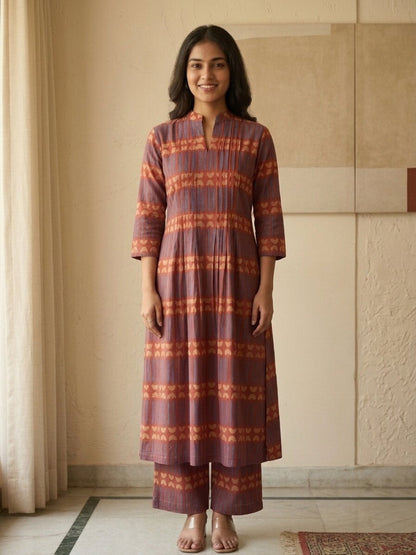 Akshara amethyst cotton kurta pant set