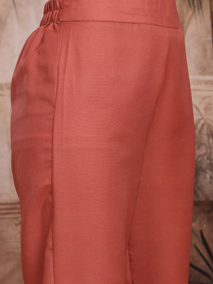 Ethnic Motifs Print Straight Kurta with Trousers