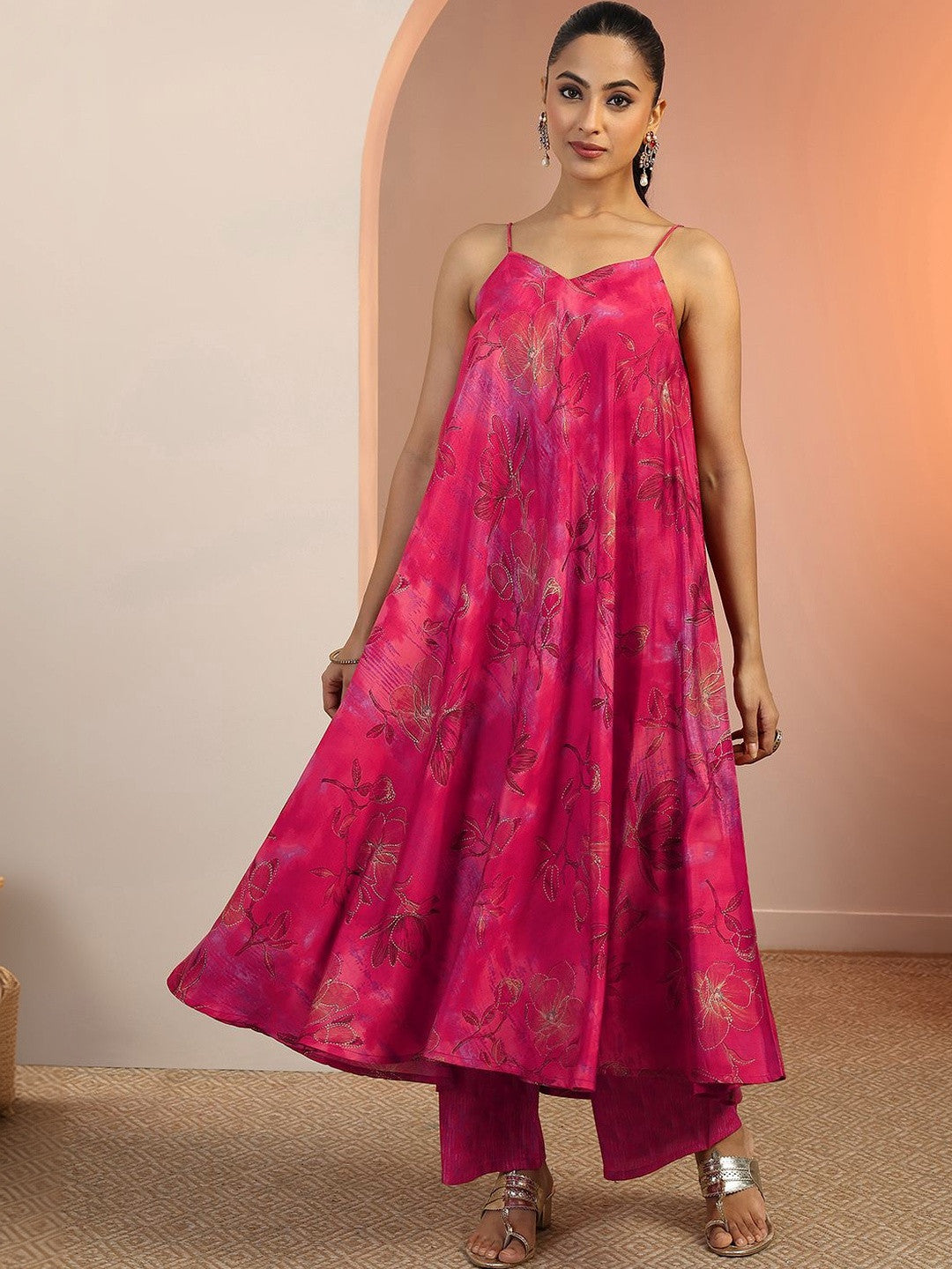 Women Floral Printed Regular Kurta with Palazzos