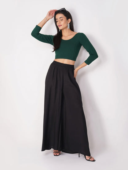 Dhiyona ST Women's ComfortEase 4-Way Stretch Green Long Sleeve Blouse