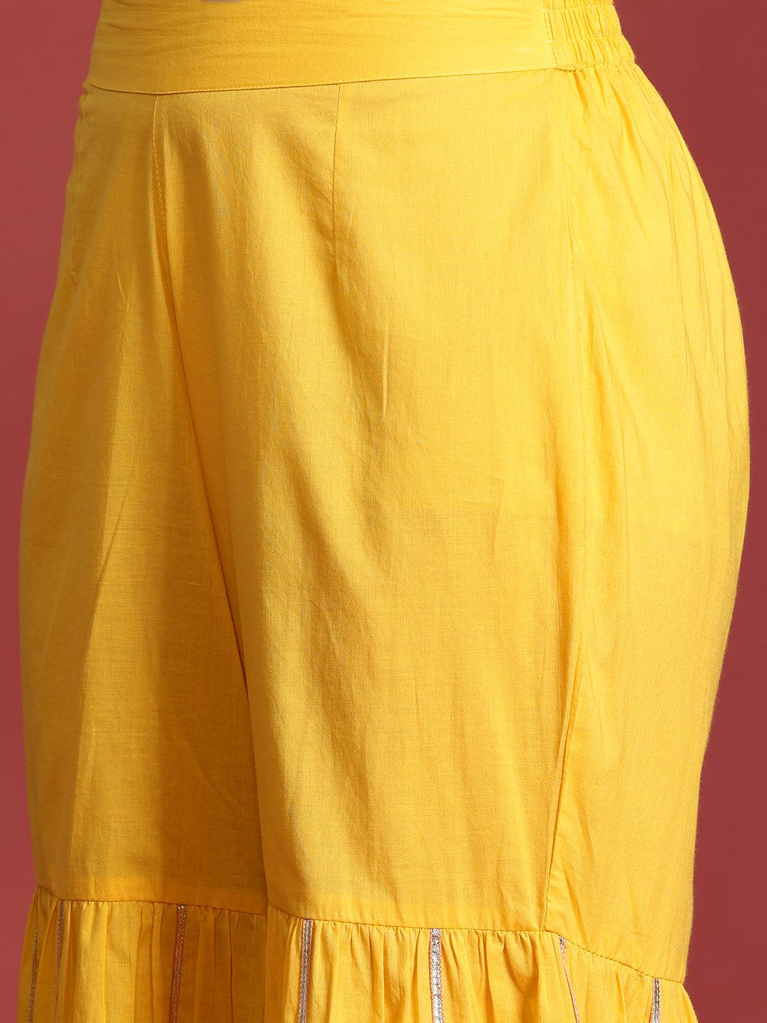 Dhiyona AN Tyohar Collection Gotta Patti Pure Cotton Kurti with Sharara & Dupatta