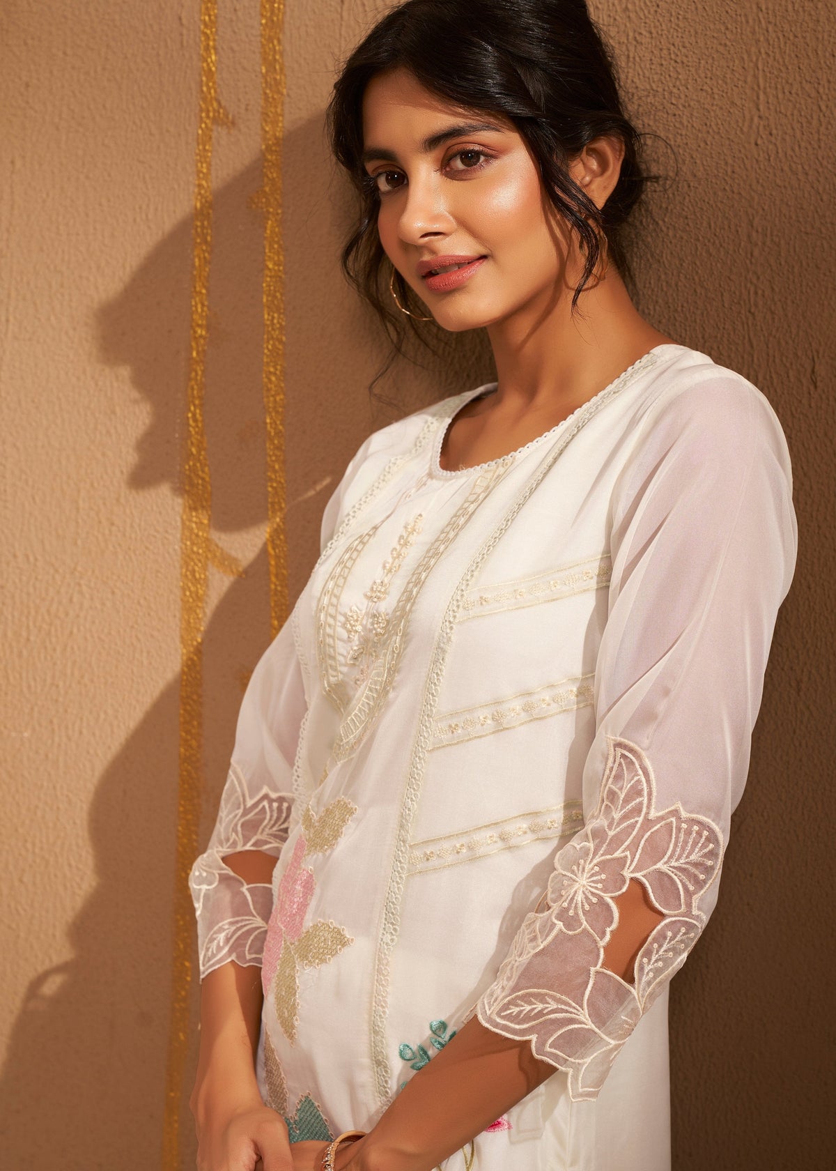 Bushra Dove Full Work Suit Set