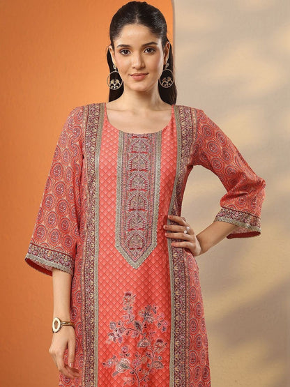 Women Ethnic Motifs Printed Regular Kurta with Trousers & With Dupatta