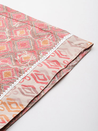 Ethnic Motifs Printed Zari Kurta with Palazzos