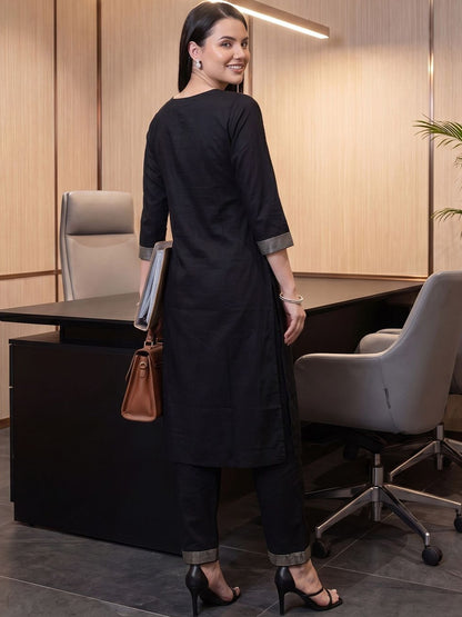 Women Ethnic Motifs Embroidered Regular Kurta with Trousers