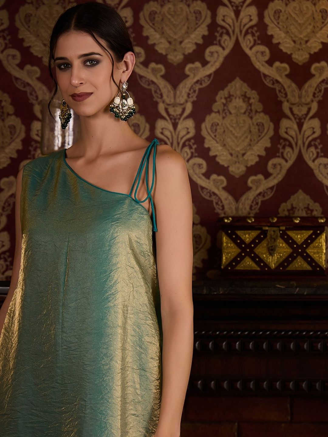 Dhiyona CH One Shoulder Kurta with Palazzos
